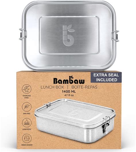 Bambaw Stainless Steel Lunch Box 1400 ml, Metal 